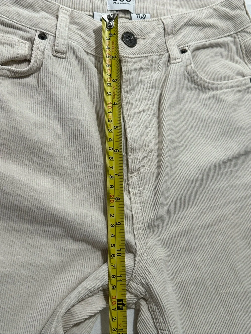 BDG Urban Outfitters Cream Corduroy Mom Pants 28